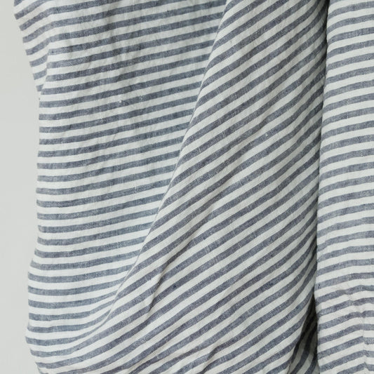 Linen Fitted Stripe Bassinet Sheet